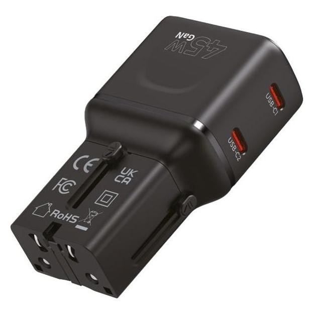 Mobile Origin 45W Travel Adapter, EU/US/UK/AU PW26, black (MO-PW26-BLK)
