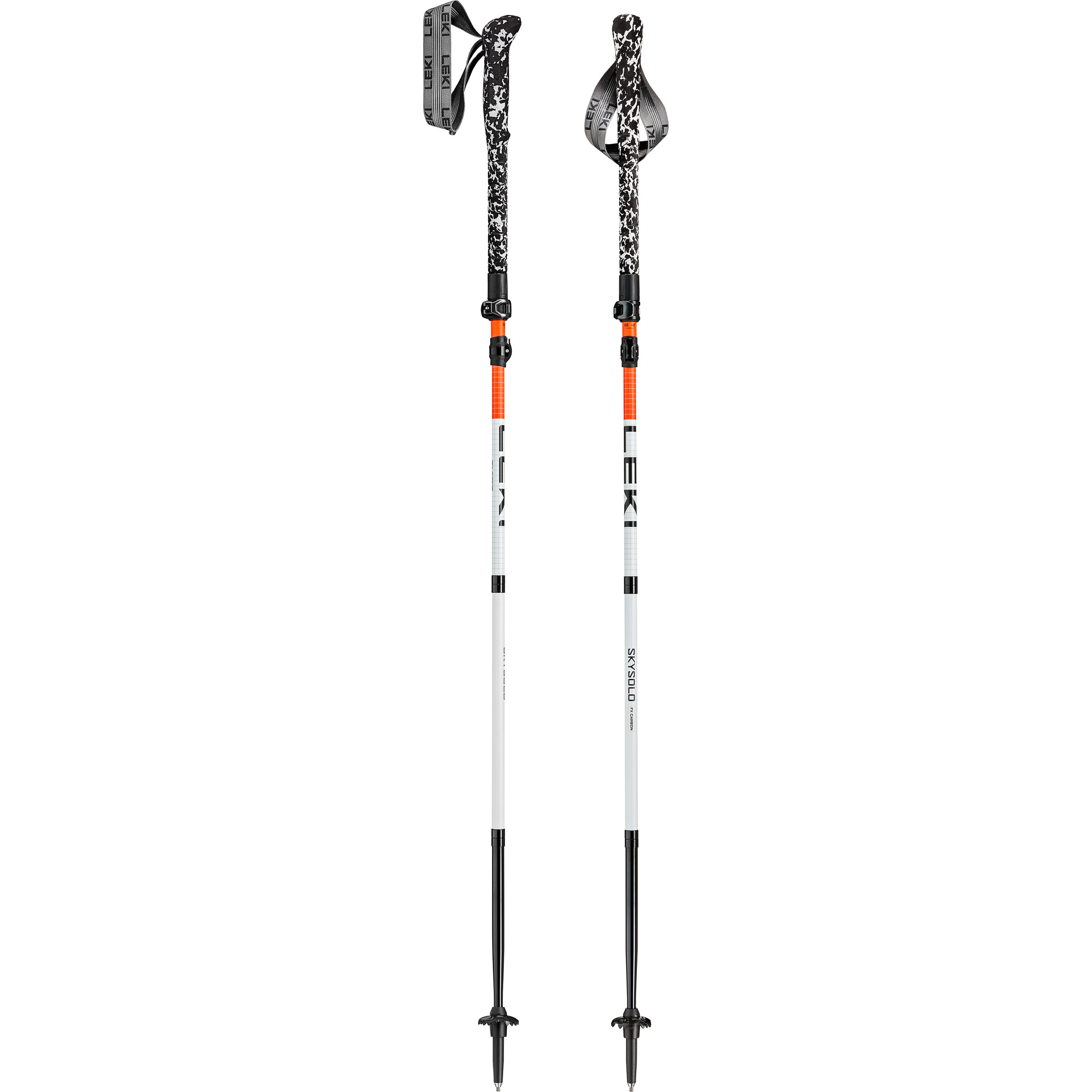 Leki Skysolo FX Carbon Wanderstöcke Wanderstöcke & Trekkingstöcke orange Größe 120-140cm Camping