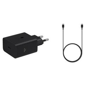 Samsung EP-T6010NBE + EP-DA705BBE černá / Cestovní nabíječka a kabel / USB-C 60W / USB-C-USB-C 3A (60 W, 1 Port) (57983132472)