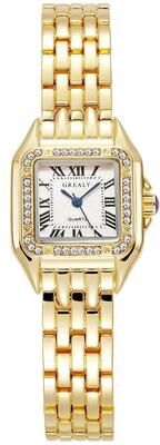Uplift Essentials Luxury Gold Stainless Steel Business Watch gold