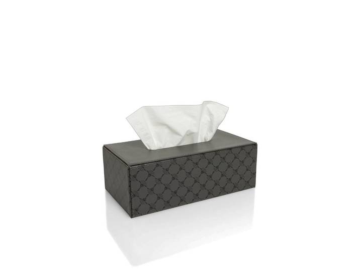 Joop! Taschentuchbox Joop! Cornflower, Schwarz, Anthrazit, Kunststoff, 12.5x24x9 cm, Handmade in Thailand, Badaccessoires, Sonstige Badaccessoires