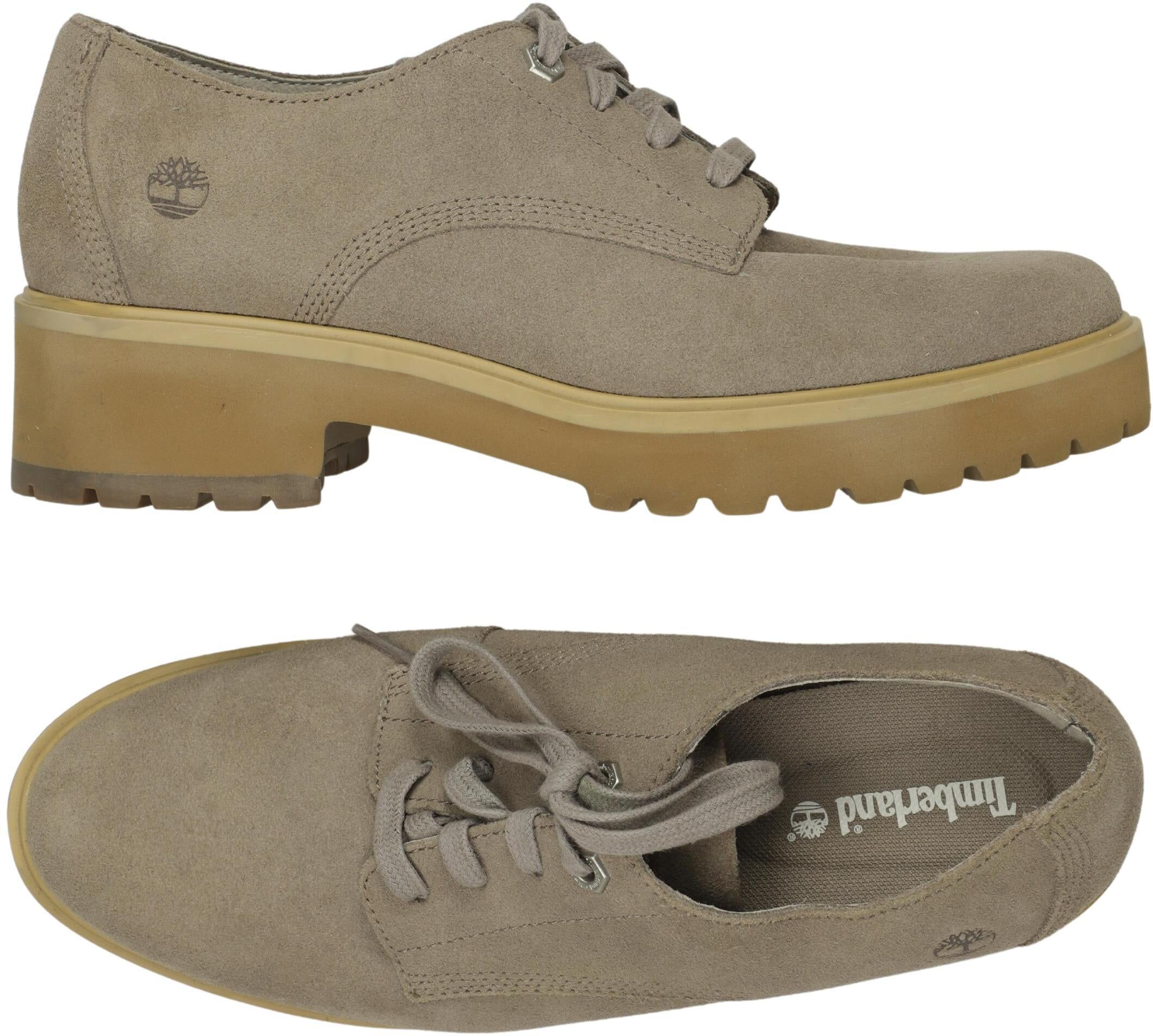 Timberland Damen Halbschuh, Beige, Gr. EU 39.5, Leder - Second Hand