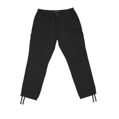 Cargohose 2Y STUDIOS "2Y Studios Lunas 2-Pocket Cargo Pants", Herren, Gr. 28, Normalgrößen, schwarz, 100% Baumwolle, unifarben, normal, Hosen Cargohose