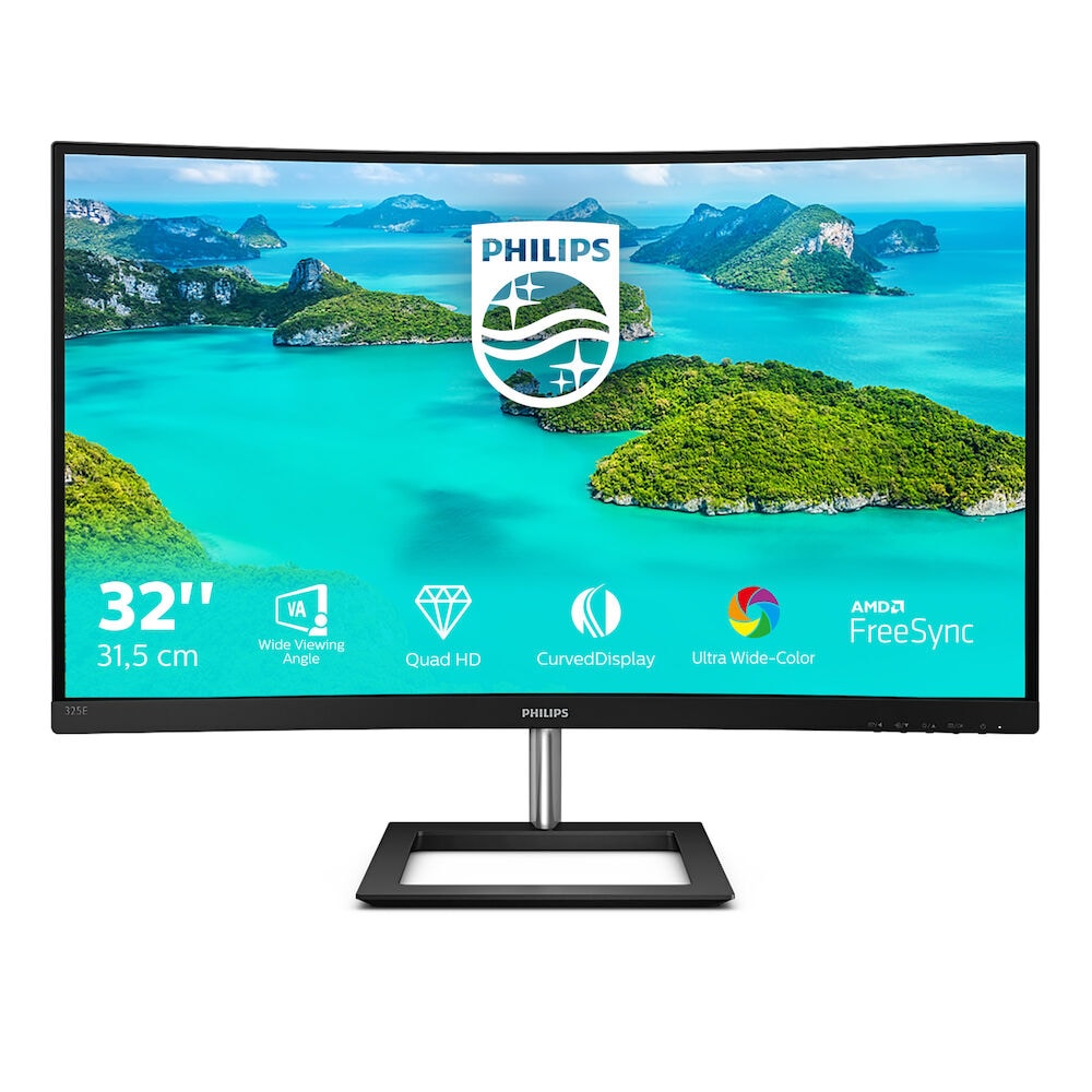 Philips E-Line 325E1C 31.5 Zoll WQHD VA Panel 16:9 75 Hz Curved Monitor