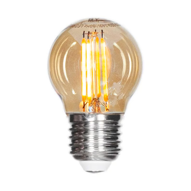 By Rydéns Dimbare LED-filamentlamp Bol E27 4W Amber Ø4,5 cm
