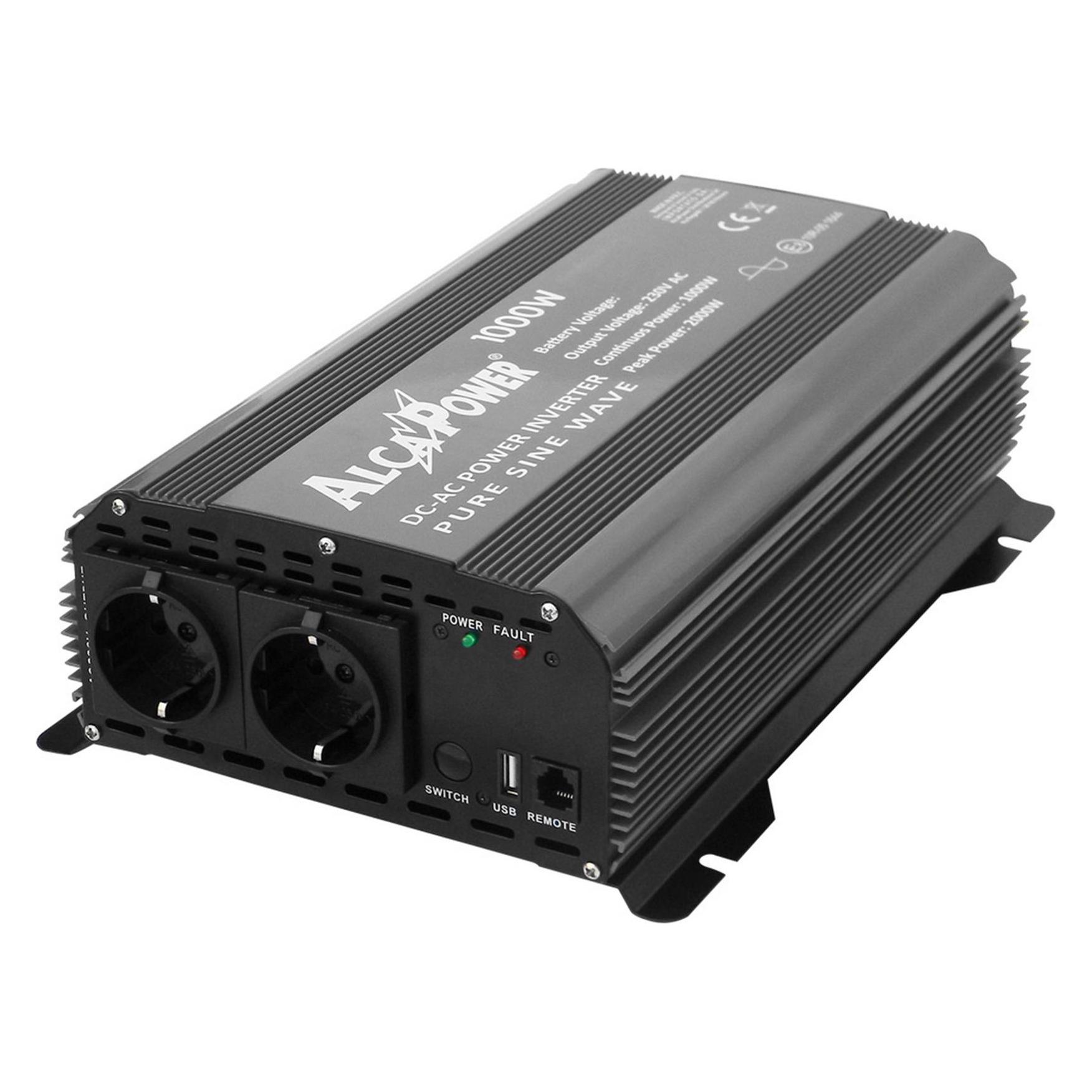 President Spannungswechselrichter AlcaPower von 1000W 12V-230V, reine Sinuswelle, USB-Anschluss (43699356)