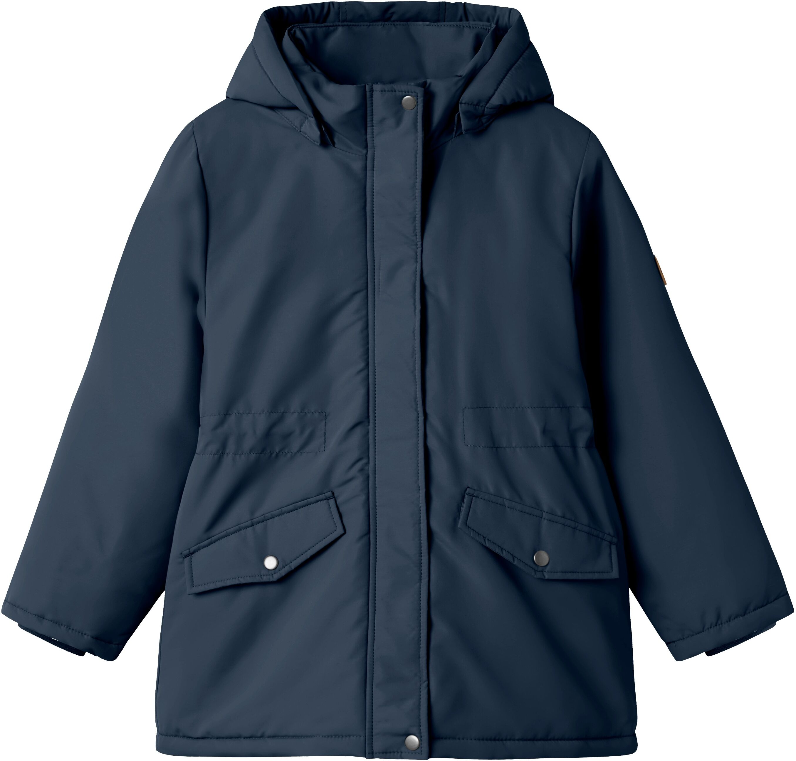 Parka NAME IT "NKFMARLOW PARKA JACKET PB", Mädchen, Gr. 158, blau (spellbound), Web, Obermaterial: 100% Polyester, unifarben, regular fit normal, Jacken Parka spellbound 158