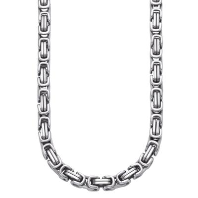 Edelstahlkette FIRETTI "Schmuck Geschenk Halskette Königskette versch. Längen" Gr. 50, silber (edelstahlfarben), Halsketten, Herren, 50, Edelstahl, B: 6,7mm, Edelstahlkette Königskette, B:6,7mm