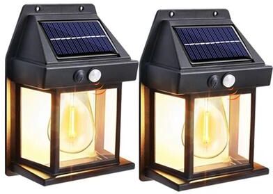 Uplifted Finds Solar Powered Waterproof Outdoor Wall Light With Motion Sensor 2 Pcs