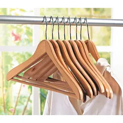 Kleiderbügelset 8er Pack Holz Braun