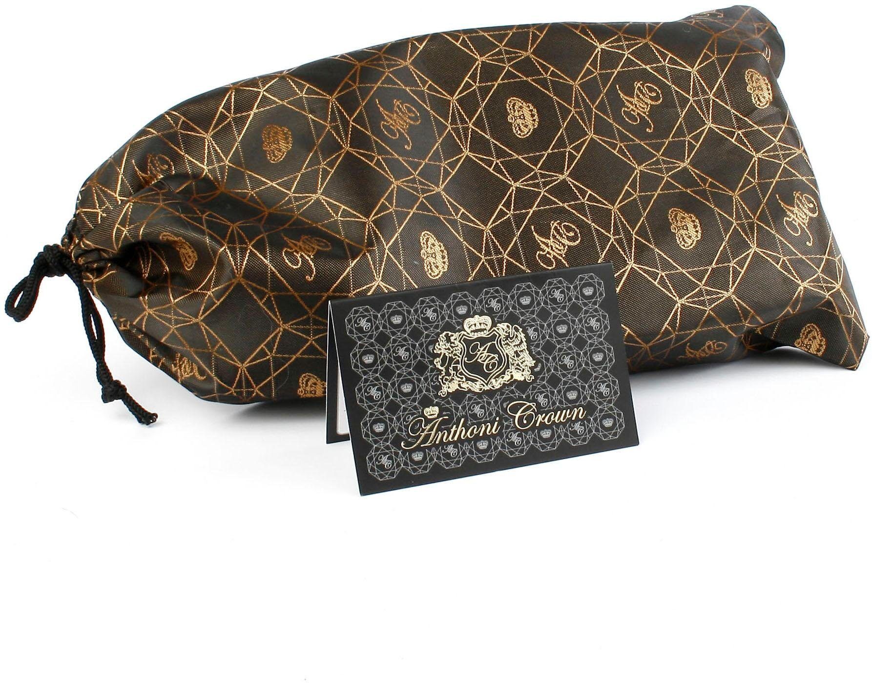 Ledergürtel ANTHONI CROWN, Damen, Gr. 85, schwarz, Leder, unifarben, Gürtel Ledergürtel, mit filigraner Glas-Schliesse schwarz 85