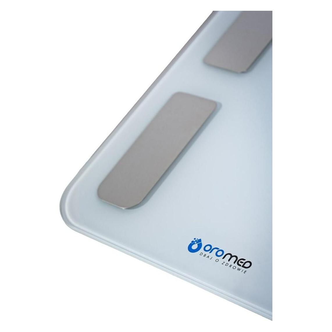 Oromed Waga łazienkowa ORO BLUETOOTH SMART WHITE (180 kg) (5905972127883)
