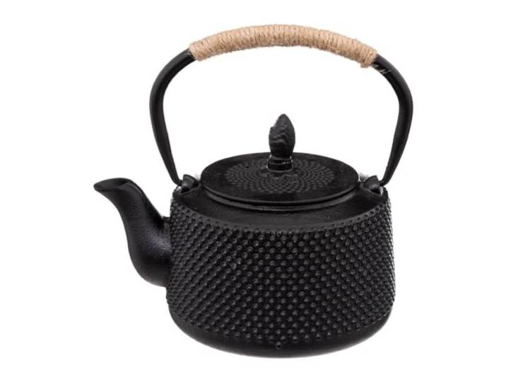 Teekanne aus schwarzem Gusseisen, 1 l