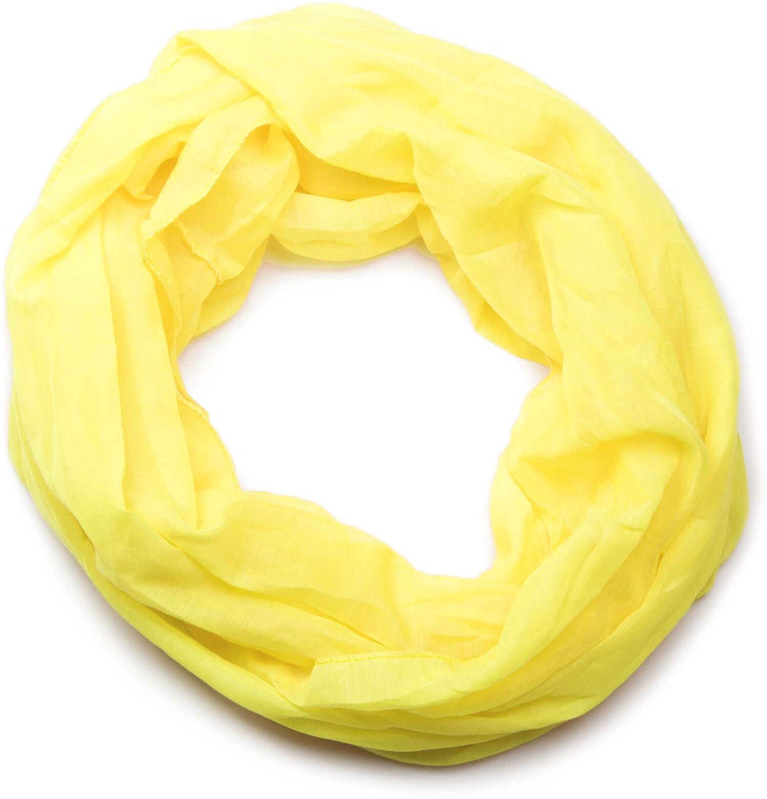 Loop STYLEBREAKER "Seidiger unifarbener Loop", Damen, gelb, Obermaterial: 100% Viskose CV., Modisch, Modetücher Loop