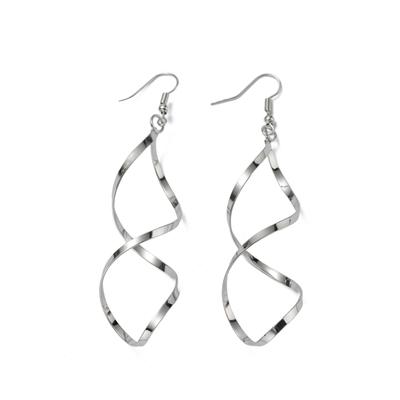 Paar Ohrhaken "Schmuck Geschenk Kupfer Ohrschmuck Ohrringe Spirale", silber (silberfarben), ANISTON JEWELRY & WATCHES, Ohrringe, Damen, Kupfer, Made in Germany