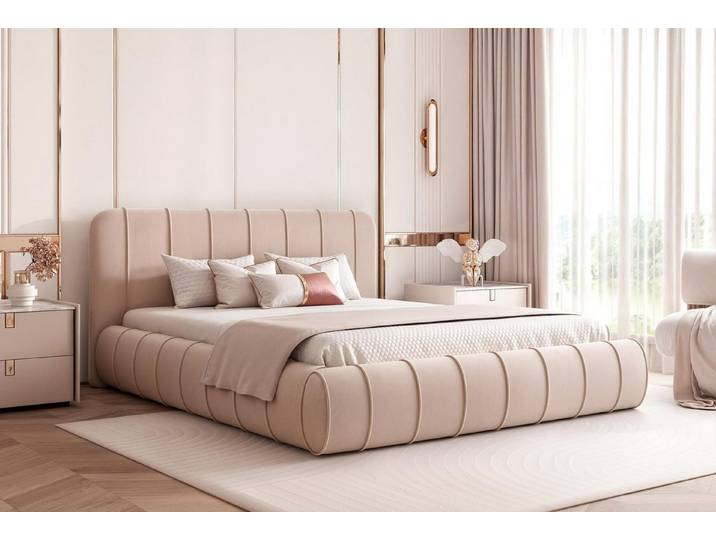 Compleo Polsterbett velvet, Bubble, Luxusbett mit Bettkasten, Elegant design