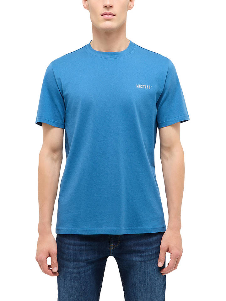 Mustang Shirt "Austin" in Blau - XXL