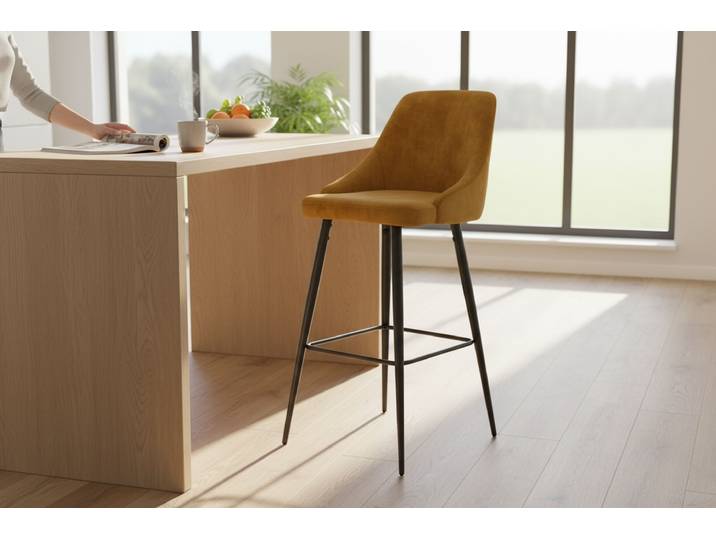 Paire de Chaise bar LOU ocre
