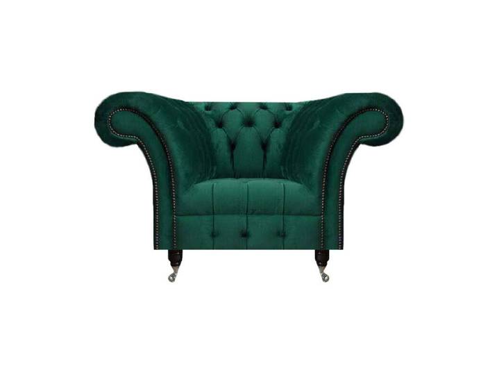 Xlmoebel Chesterfield-Sessel Dunkelgrüner Chesterfield Sessel mit klassischem Design (1-St., Sessel), Hergestellt in Europa