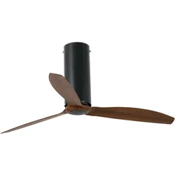 Gleichstrom Deckenventilator Tube Schwarz / Walnuss