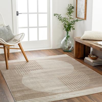 Teppich LIVABLISS "SANTIAGO", beige (taupe), B:120cm H:10mm L:170cm, Teppiche, Teppich