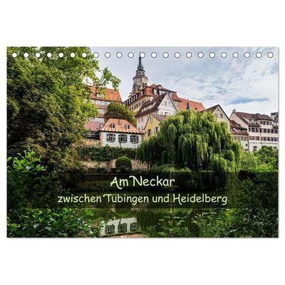Am Neckar zwischen Tübingen und Heidelberg (Tischkalender 2027 DIN A5 quer), CALVENDO Monatskalender