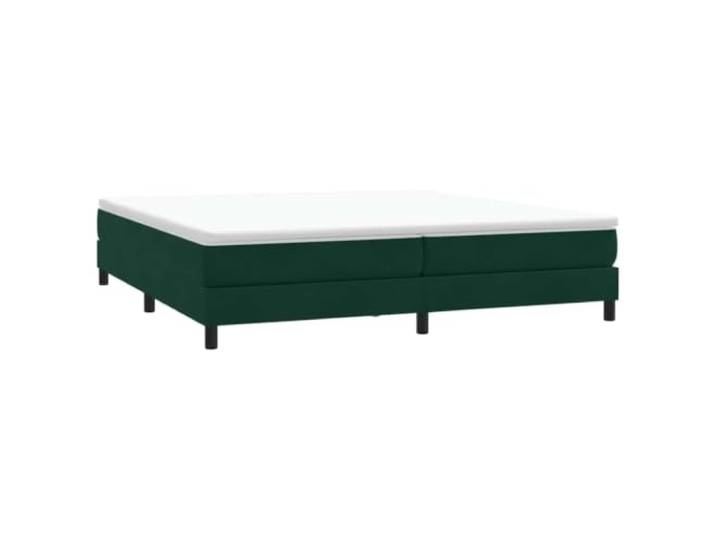 KTHLBRH Doppelbett Samt Dunkelgrün 200 x 210 cm Lattenrost inklusive, stabile Struktur, weicher Stoff, ohne Matratze