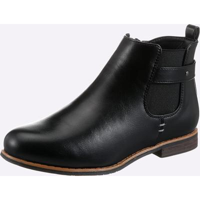 Stiefelette CASUAL LOOKS, Damen, Gr. 40, schwarz, Lederimitat, Schuhe Stiefelette