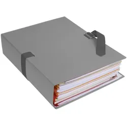EXACOMPTA 10er-Pack Dokumentenmappe »Papier toillé« grau, 24x32 cm