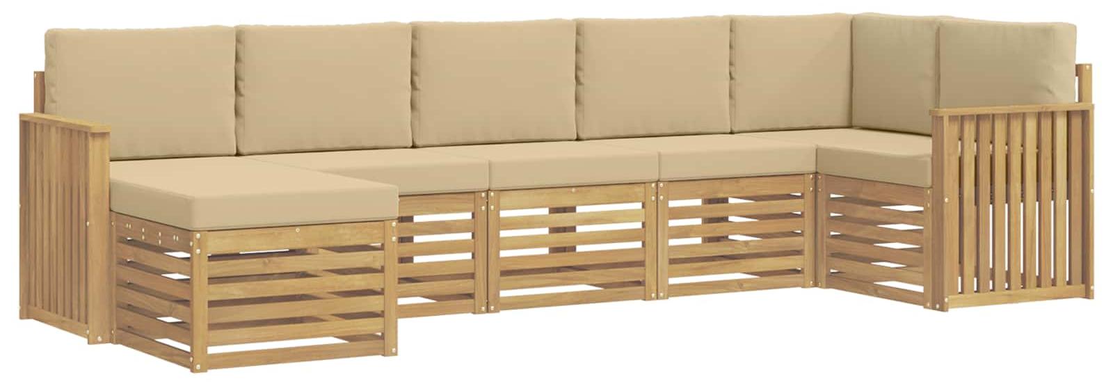 Garnitur aus 7 Outdoor-Sofas, Farbe Beige