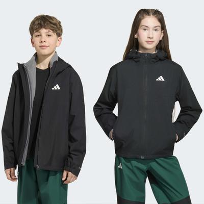 Outdoorjacke ADIDAS TERREX "K MT 3IN1 FL J", Jungen, Gr. 176, schwarz, Obermaterial: 100% Polyester, Jacken Outdoorjacke, sportliche Outdoorjacke, aus Polyester, mit 3-in-1-Funktion