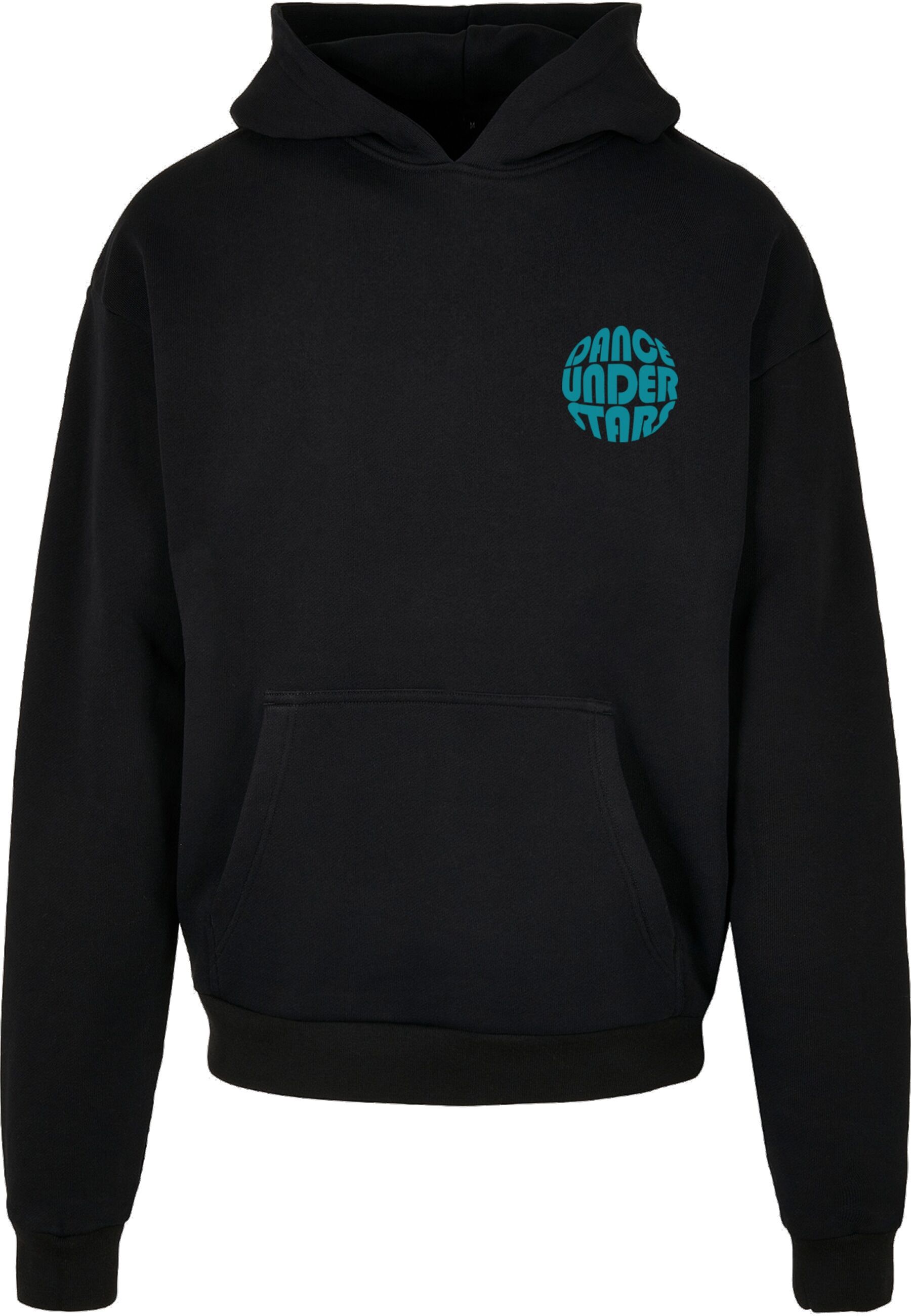 Kapuzenpullover MERCHCODE "Merchcode Dance Under Stars Oversized Hoody", Herren, Gr. S, schwarz, 100% Baumwolle, mehrfarbig, oversize, ohne Ausschnitt, Pullover Kapuzenpullover