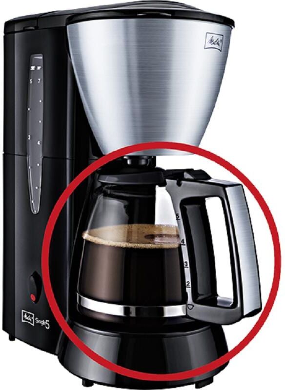 Kaffeekanne MELITTA "Ersatzglaskanne Single5", schwarz, Kannen, Kaffeekanne schwarz Einheitsgröße