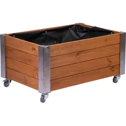 dobar Hochbeet "Rollfi" aus FSC-Holz mit Rollen