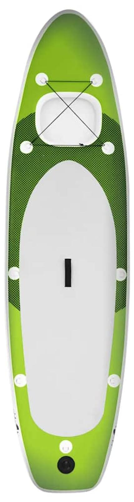 Aufblasbares SUP-Board, Grün - 300 x 76 x 10 cm - Tragfähigkeit: 90 kg - Material: PVC