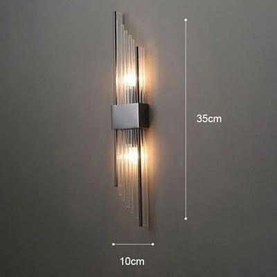 Useful Little Things Luxury Gold LED Wall Sconce Lamp For Bedroom, Living Room, And Staircases b 13.78 In Black warm White (2700 3500k)