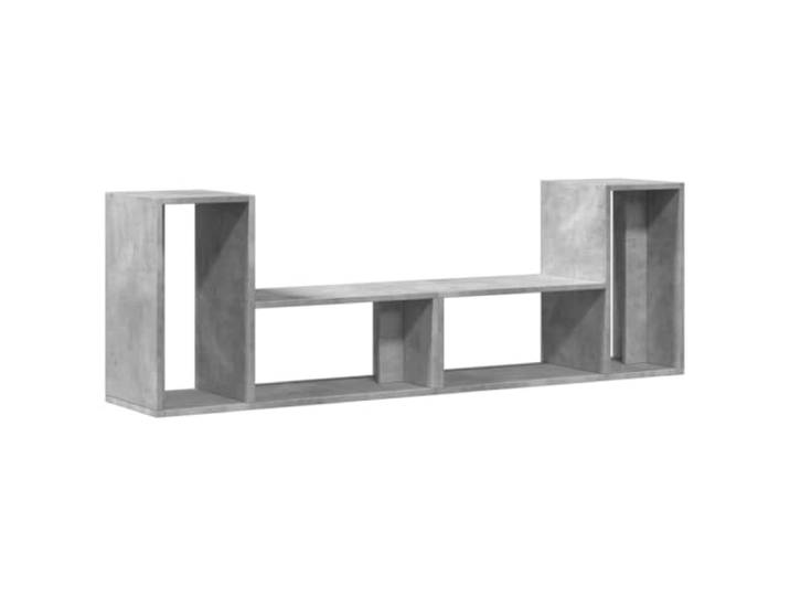 GHVBNMF 2er Set TV-Schrank Betongrau 75x30x50 cm Holzwerkstoff Vielseitiges 2er-Set als Fernsehtisch oder Sideboard mit 4 offenen Fächern für Wohnzimmer und Schlafzimmer.