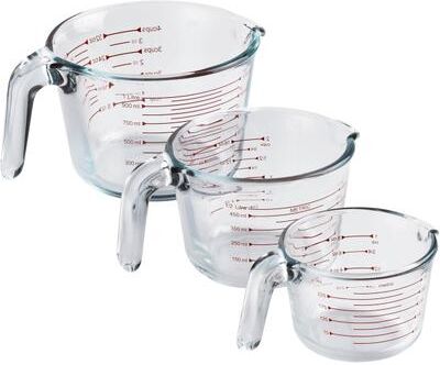 COOK WITH COLOR Glass Measuring Cups - Ideal for Cooking and Baking