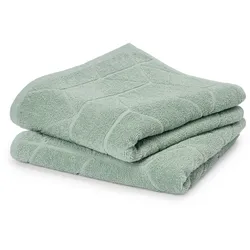 Tchibo - 2 Jacquard-Handtücher - grün