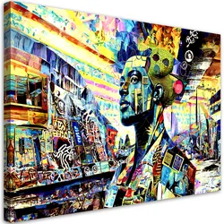 LEINWANDBILD Bunte Frau Abstrakt 60x40cm