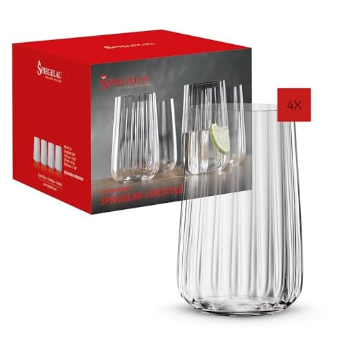 Spiegelau LifeStyle 4-delige longdrinkset van kristalglas, 510 ml