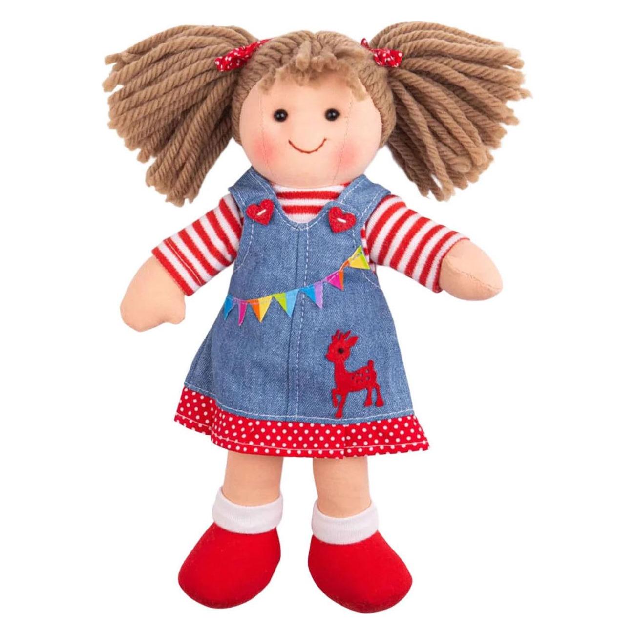 Bigjigs Toys Stoffpuppe Hattie 28 cm / ab 0 Jahren (BJD058)