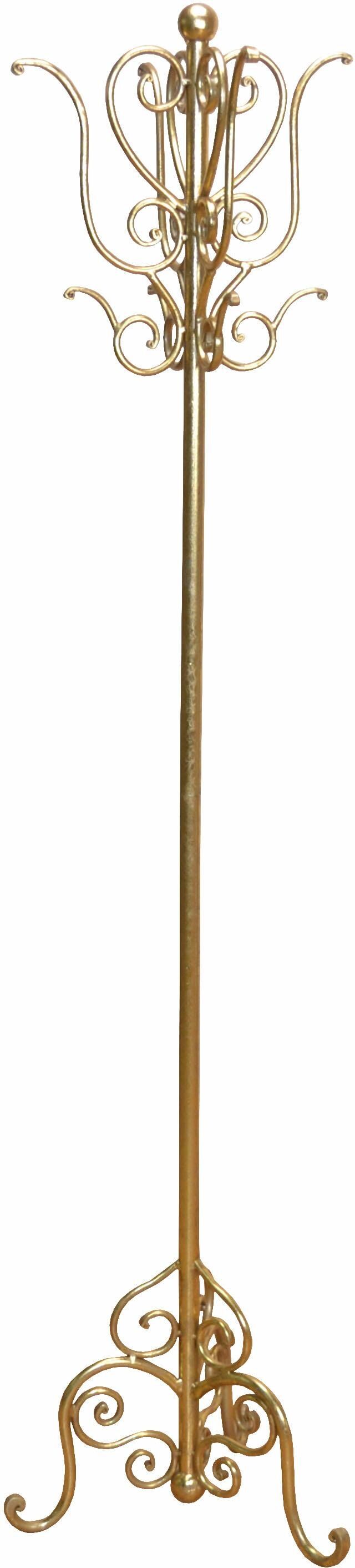 Garderobenständer HOME AFFAIRE, gold (goldfarben), B:48cm H:175cm T:48cm, Eisen, Garderobenständer