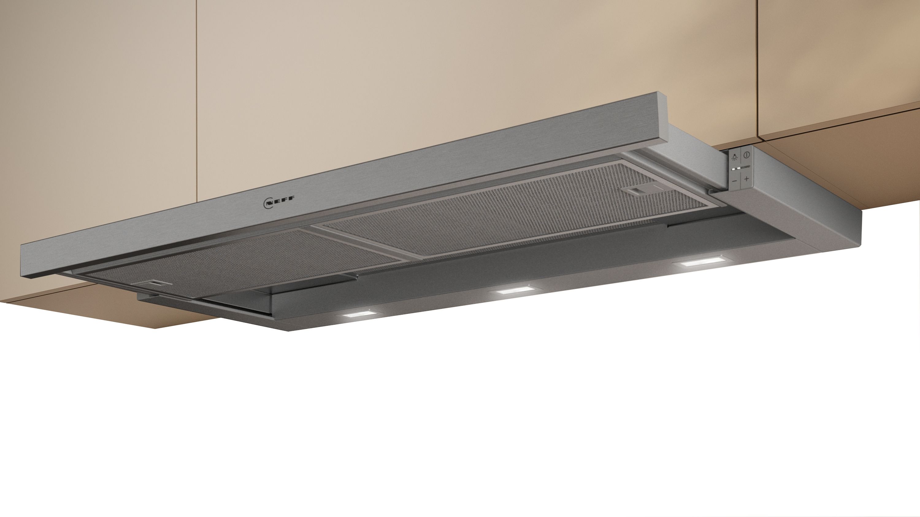 Neff D49ED22X1 Abluft/Umluft Dunstabzugshaube/Esse Flachschirmhaube 90 cm (Silber)