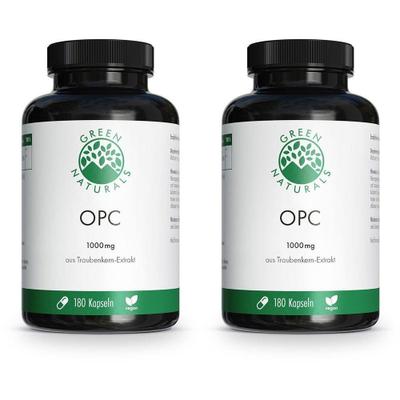 Green Naturals OPC 1000mg aus Traubenkern-Extr.Kps 2x 2x180 St Kapseln