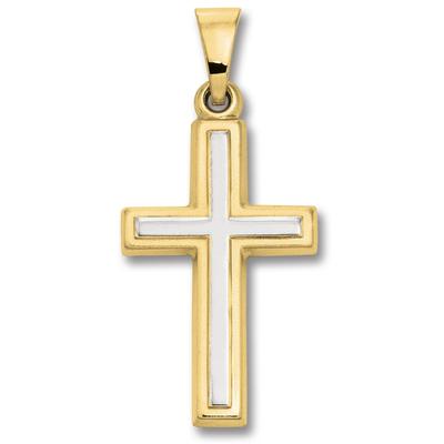 Kette mit Anhänger ONE ELEMENT "Schmuckset - Set mit Halskette Kreuz Anhänger aus 333 Gelbgold", gold, Halsketten, Damen, Gelbgold 333 Gold, Gelbgold 333, Gold, Feine Gestaltung – ein Sinnbild mit ruhiger Eleganz