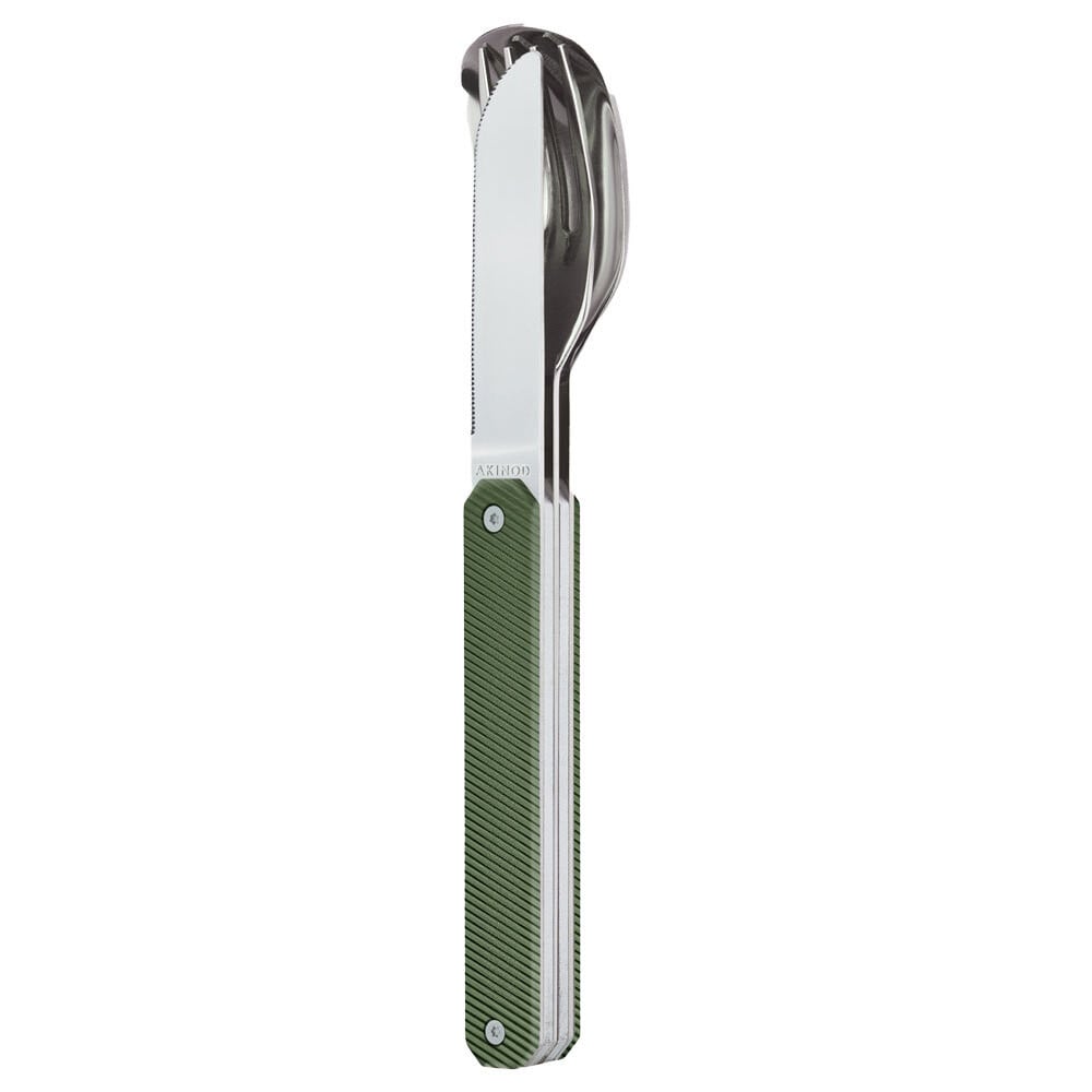 Akinod Bestekset 12 stuks, Groen/Kaki, Roestvrij staal, 34 cm