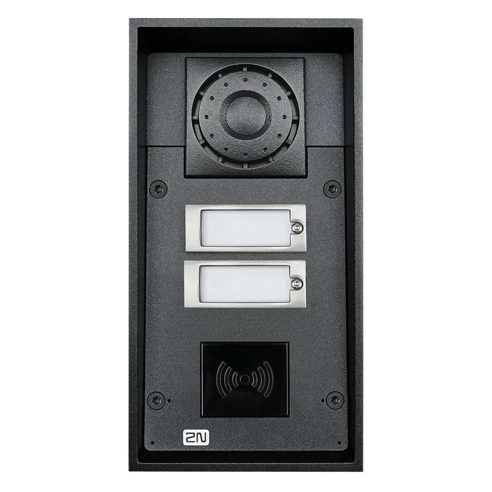 2N IP Türstation IP Force - 2 Tasten, Leser (Drahtgebunden, Ethernet, Funk, Kabellos, WLAN) (9151102RW)