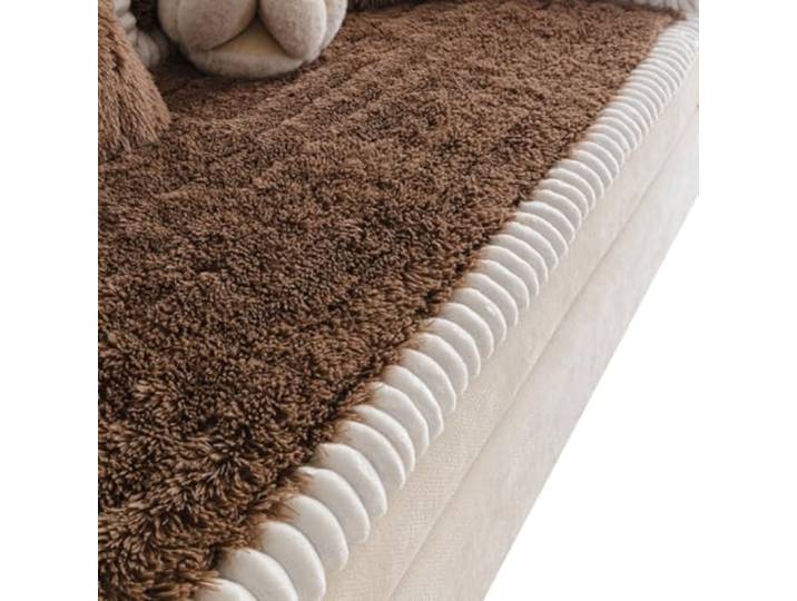 KRXSOBNV 1 Stück, rutschfest Sofabezüge 3-Sitzer-Sofas, haustierfreundlich,(Brown,110x240cm)