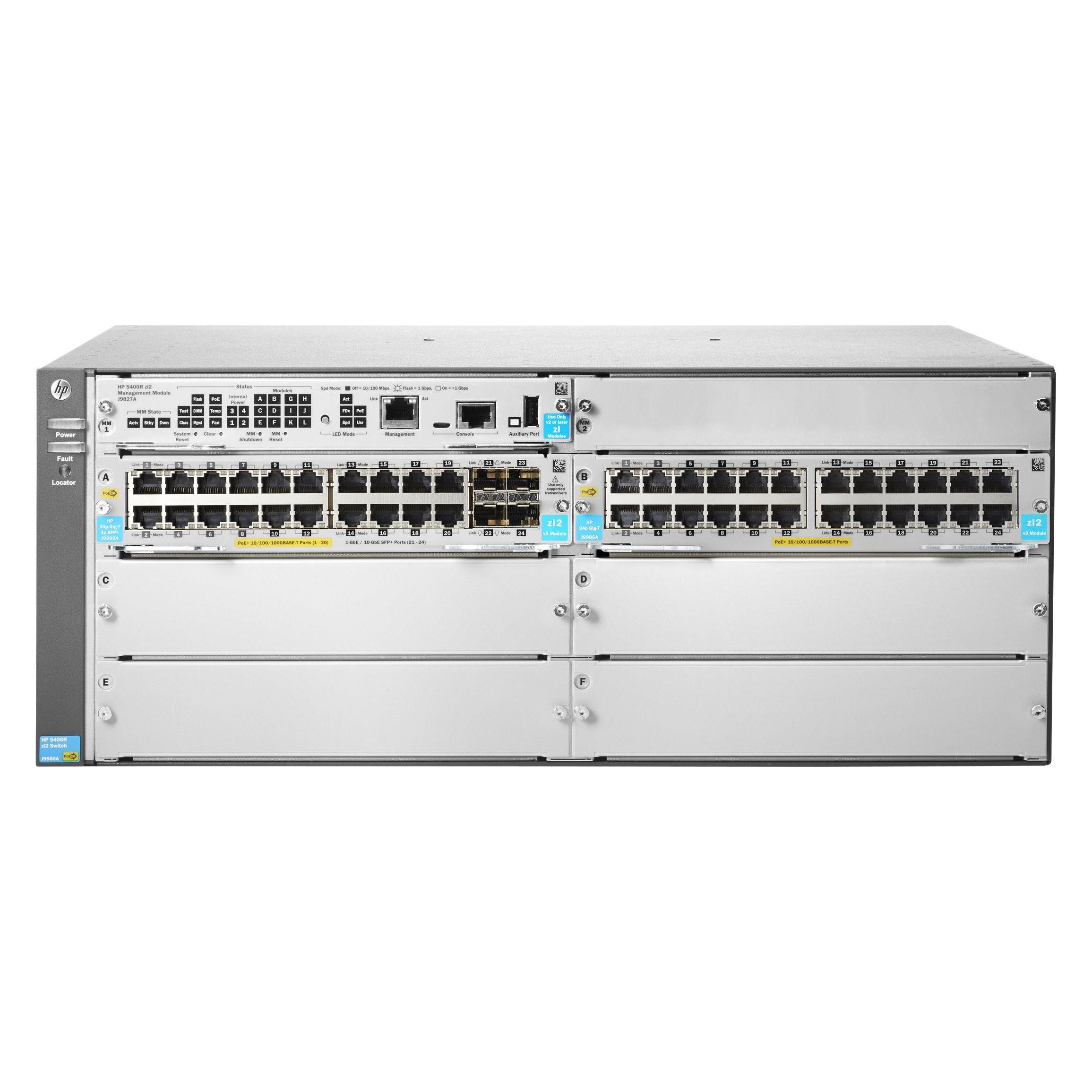 HPE 5406R 44GT POE+ / 4SFP+ V3 (44 Ports) (JL003A)